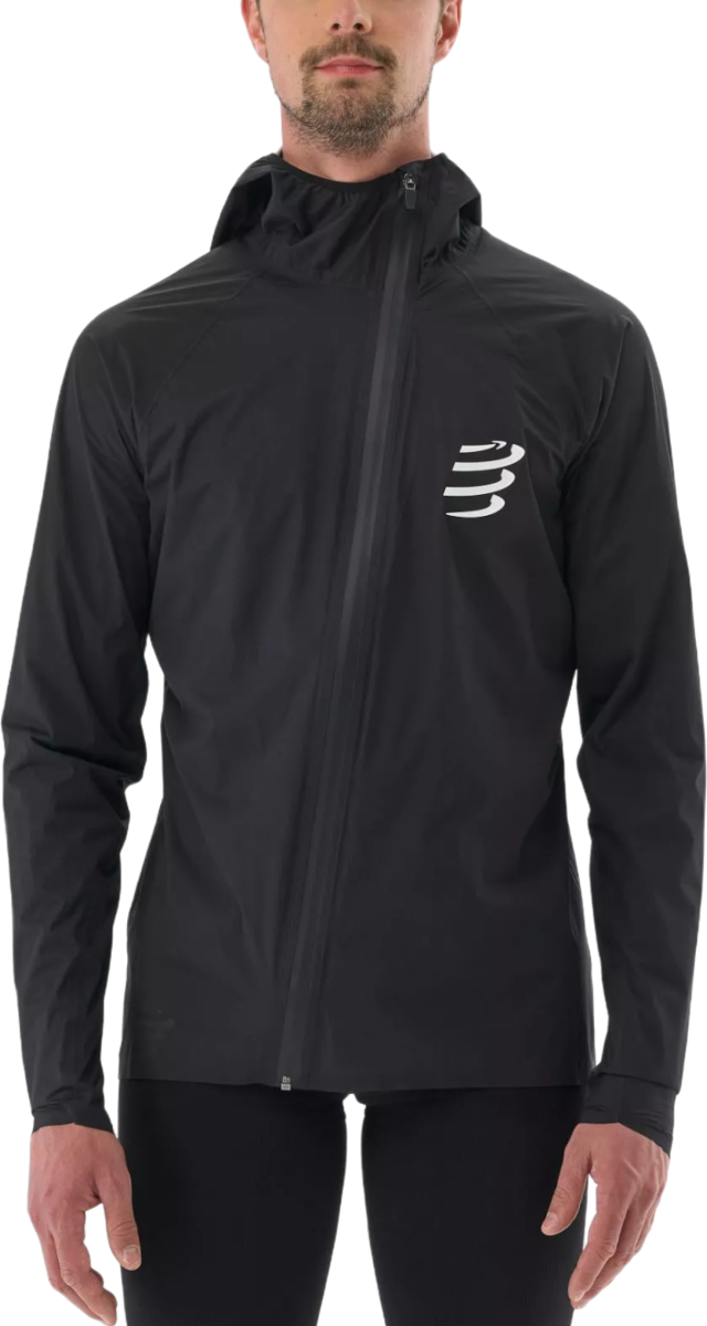 Ветровка Compressport Hurricane Waterproof 10/10 Hooded Jacket Черно | am00009b-990, 0