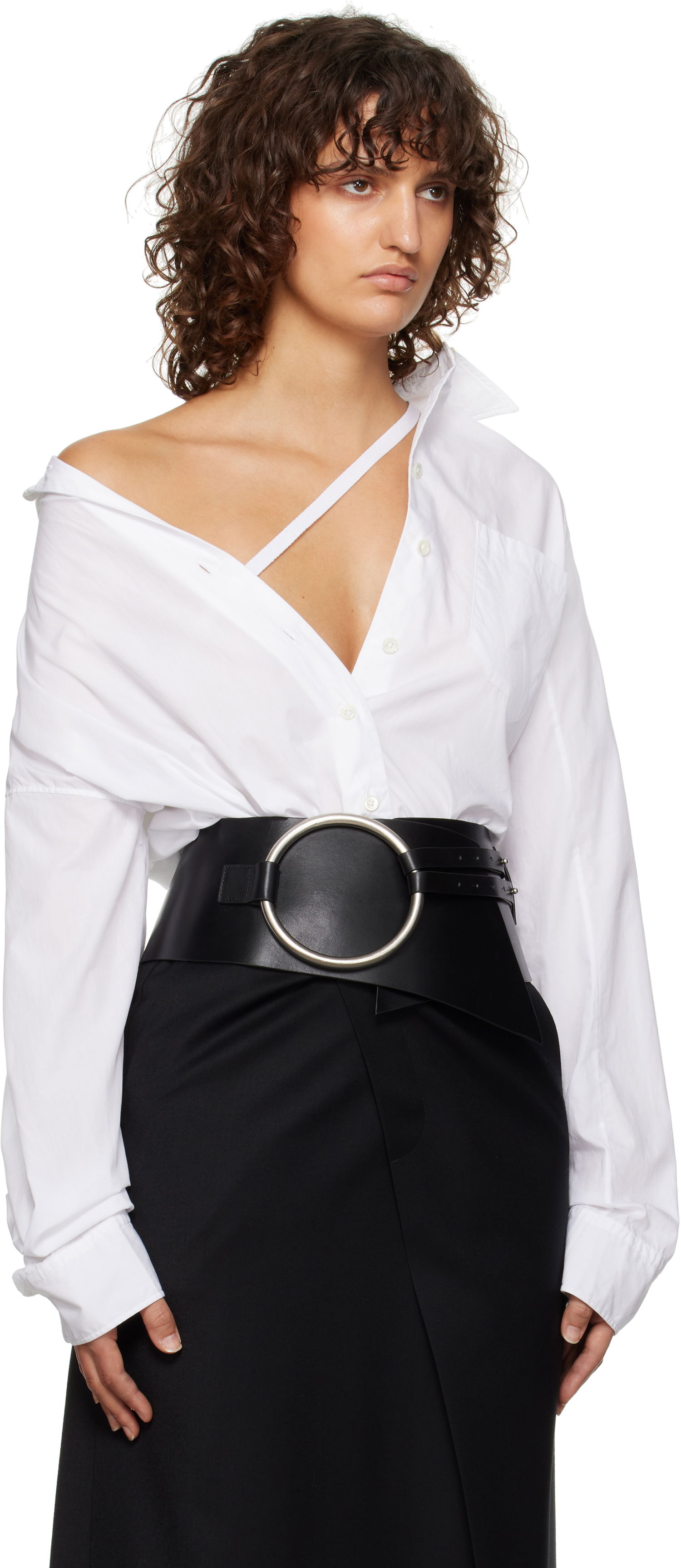 Риза Ann Demeulemeester Ann Demeulemeester Aida Metal Ring Belt Бяло | 2402-U-BE20-LT128-099, 1