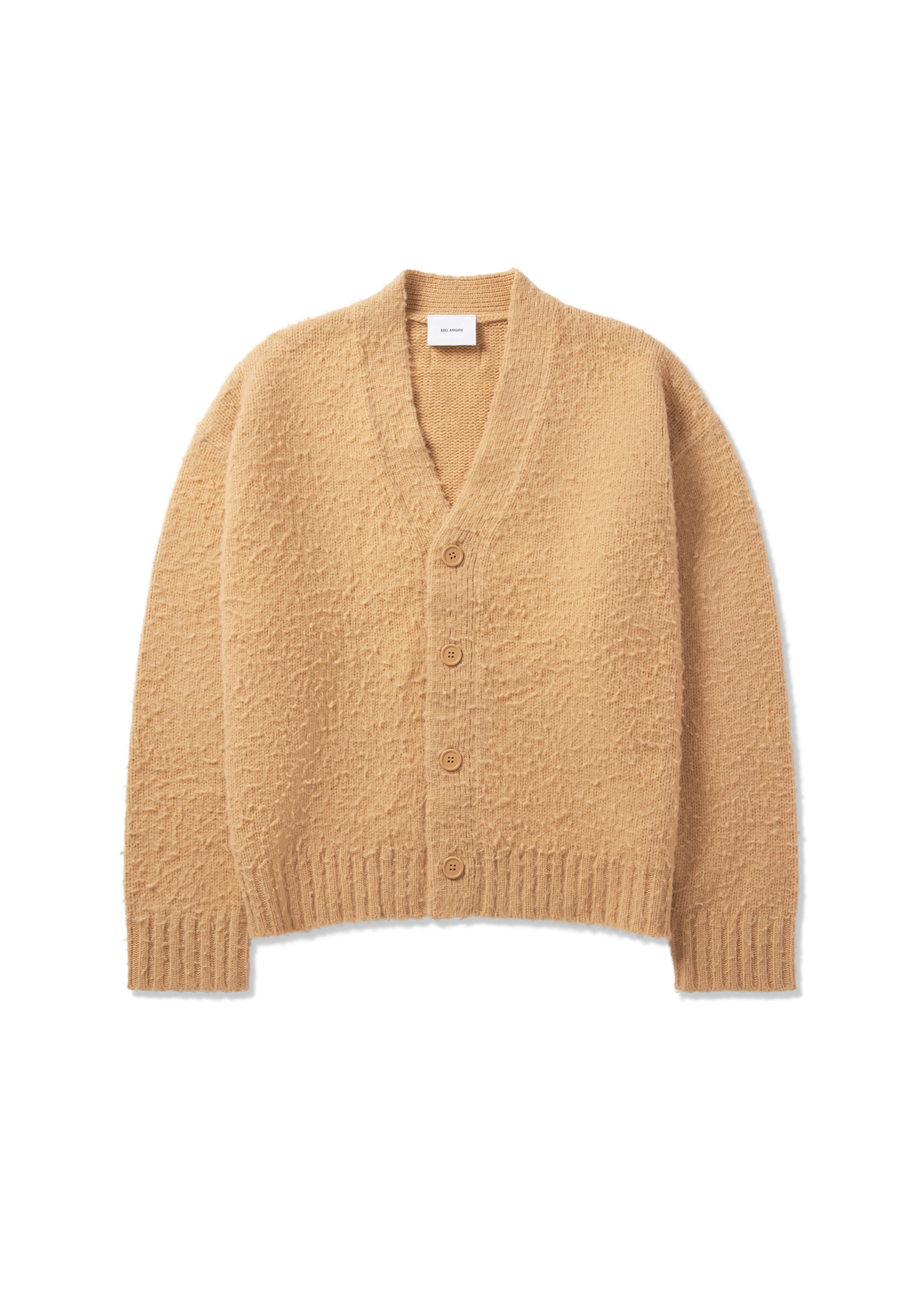 Пуловер AXEL ARIGATO Studio Fuzzy Knit V-Neck Cardigan Бежово | A3731002, 1