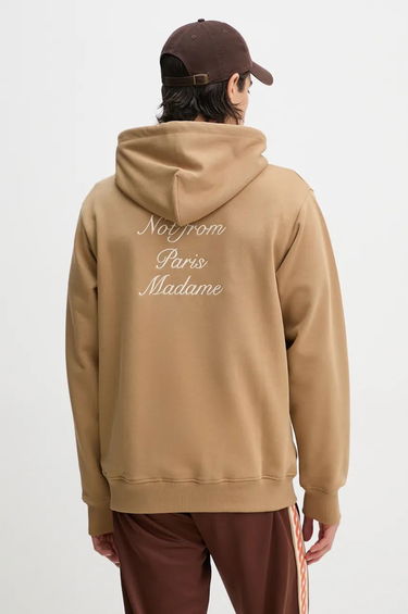 Суитчър Drôle de Monsieur Slogan Calligraphy Hoodie Бежово | E.HO168.CO127.IBN, 2