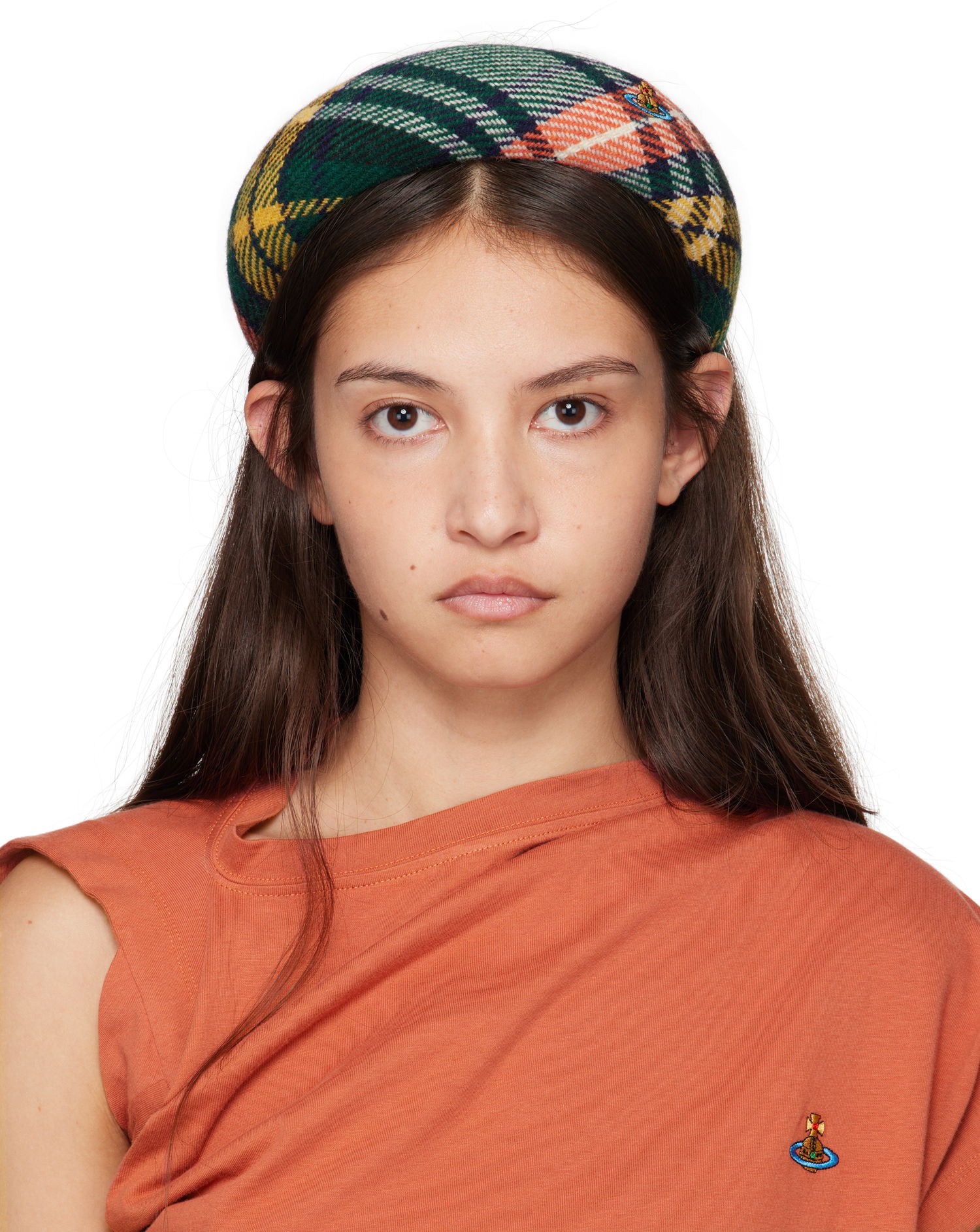 Шапка Vivienne Westwood Vivienne Westwood Recycled Wool Plaid Headband Многоцветен | 8102001F-W00XC-, 0