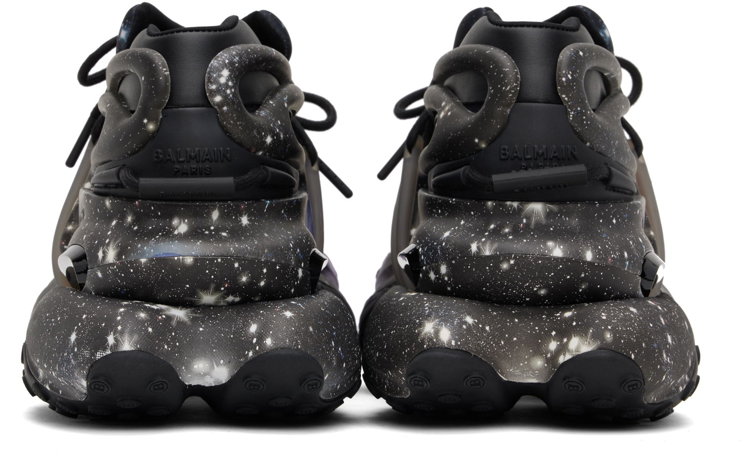 Кецове и обувки Balmain Balmain Unicorn Low Earth & Stars Print Черно | EM0VJ309KERT, 1