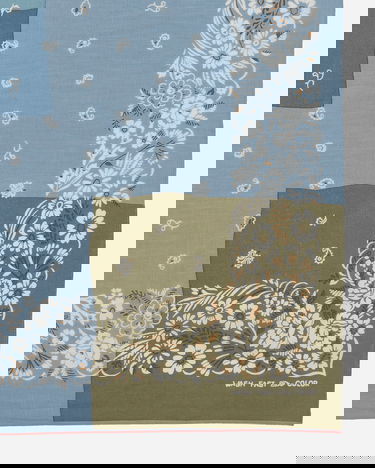 Шал KAPITAL Garden Patchwork Selvedge Bandana Синьо | EK-1633BA SAX, 3