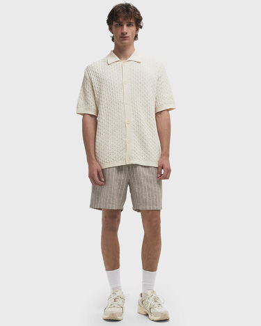 Къси панталони Les Deux Linen Striped Casual Shorts Бежово | LDM511060-855218, 2