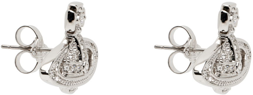 Обеци Vivienne Westwood Mini Bas Relief Silver Earrings Металик | 62020033-02P116-CN, 1