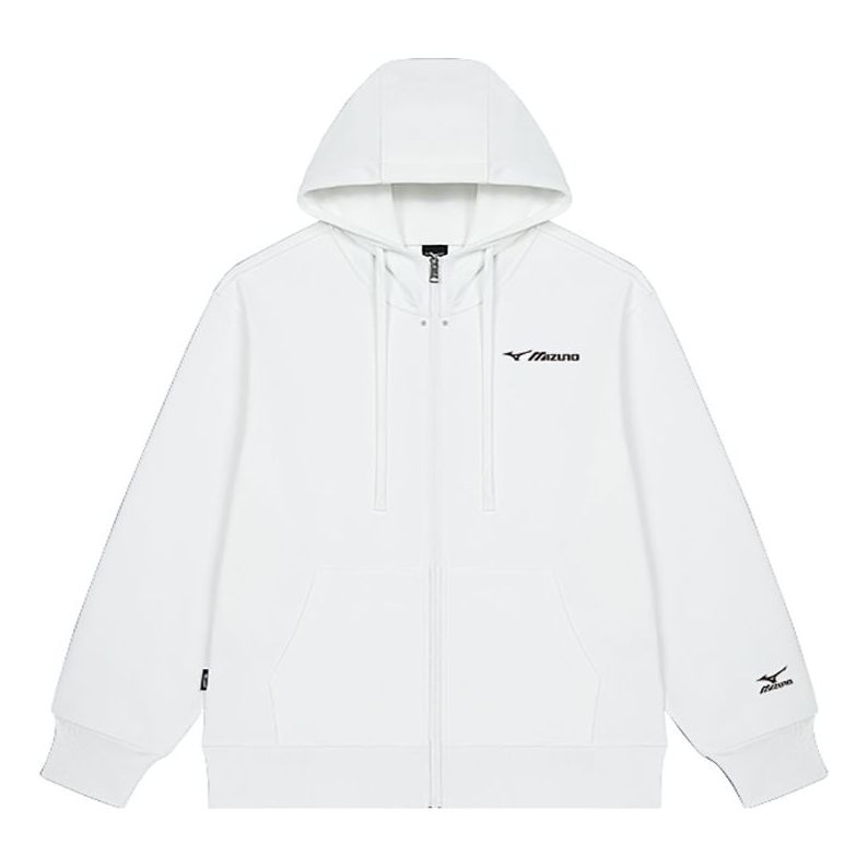 Суитчър Mizuno Logo Solid Full-Zip Hoodie Бяло | A2CA2A42