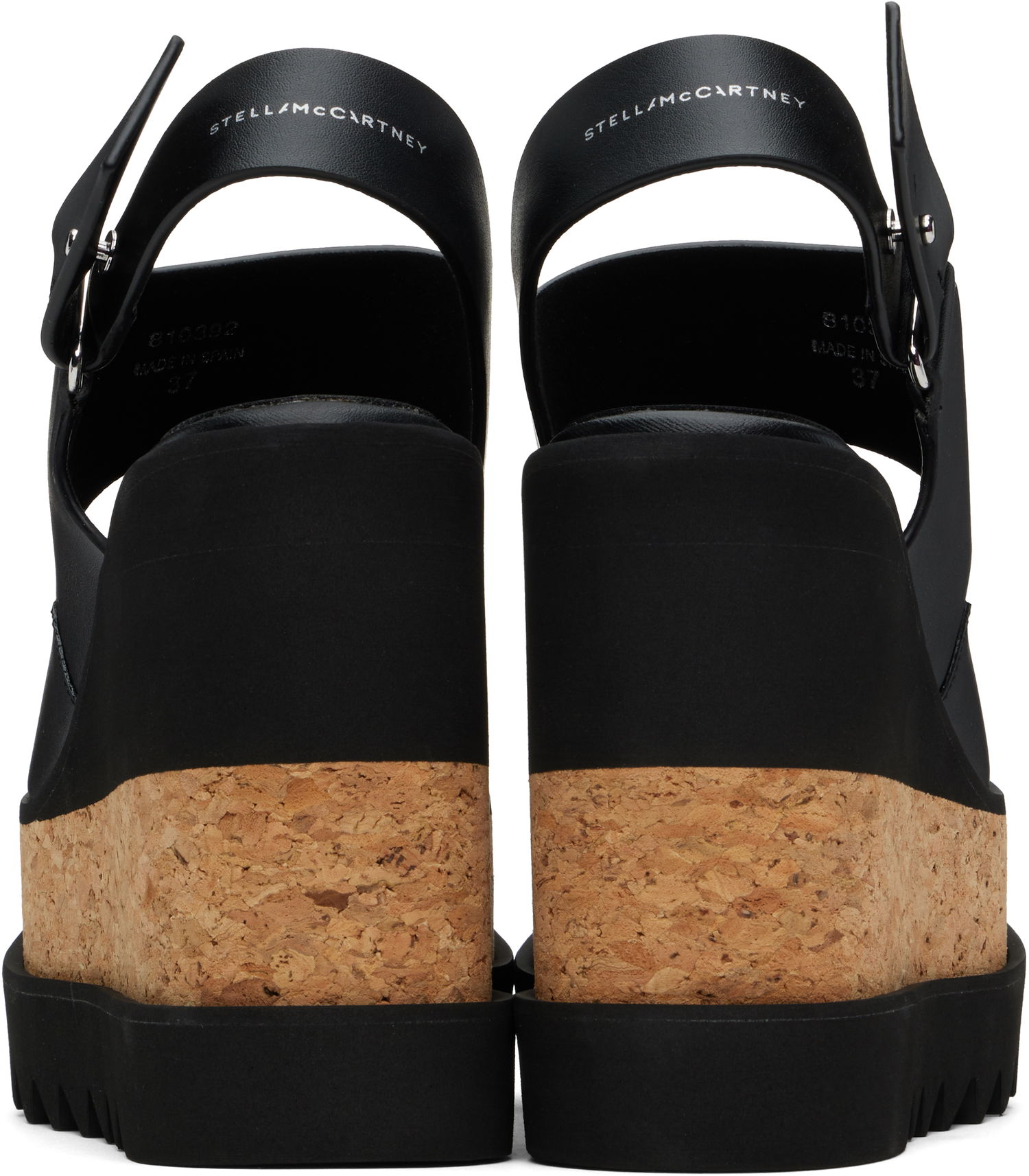 Кецове и обувки Stella McCartney Elyse Alter Mat Platform Wedges Черно | 810392AP00P0, 1