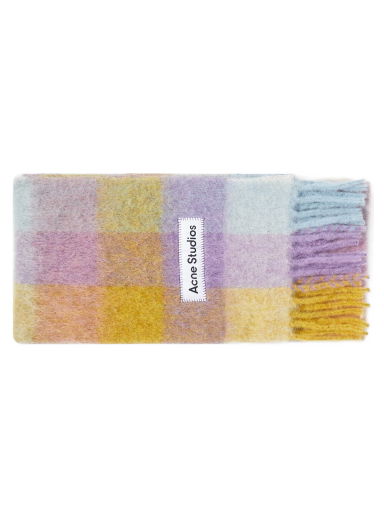 Шал Acne Studios Vally Check Scarf Violet/Yellow/Blue Многоцветен | CA0084-DIC