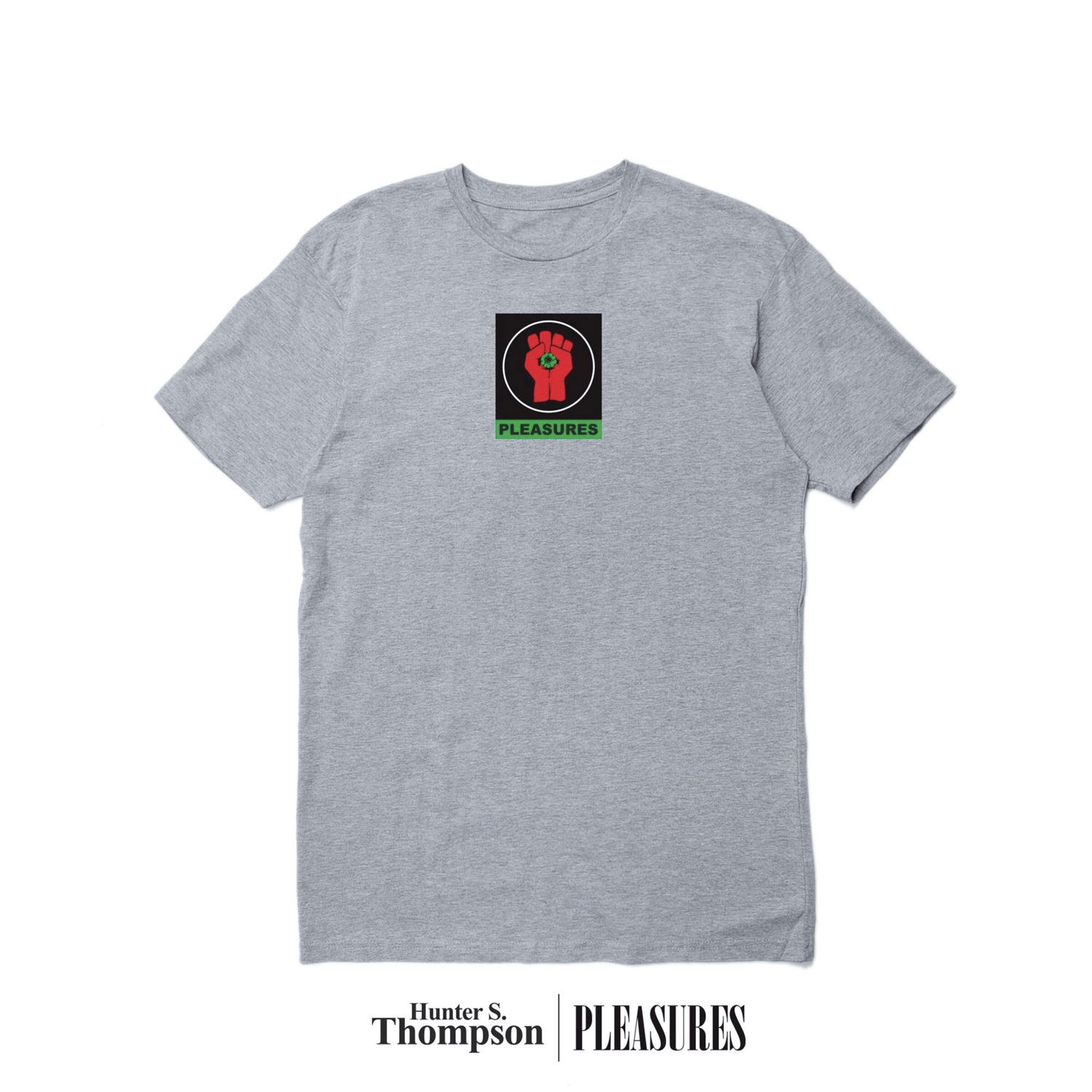 Тениска Pleasures Badge Tee Сиво | P22W053-GREY, 0