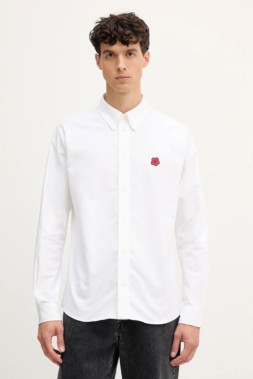 Риза KENZO Kenzo Regular Fit Shirt with Classic Collar Бяло | FF65CH4109LO