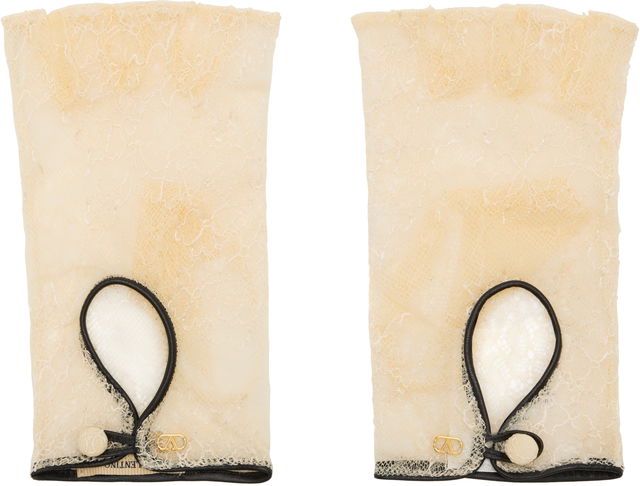 Garavani VLogo Signature Lace Biker Gloves