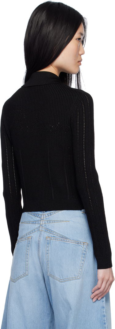 Пуловер Balmain Cropped Ribbed Cardigan Черно | EF1KL150KI10, 2