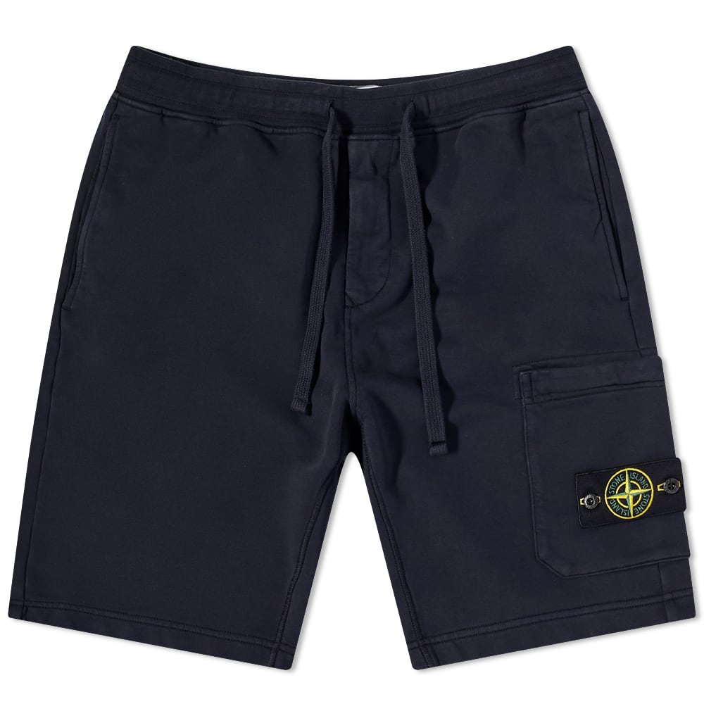 Къси панталони Stone Island Garment Dyed Sweat Short Черно | 761564651-V0020, 0