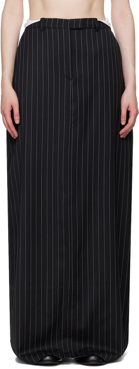 Пола Martine Rose Martine Rose Maxi Pinstripe Skirt Черно | MRAW23-329, 0
