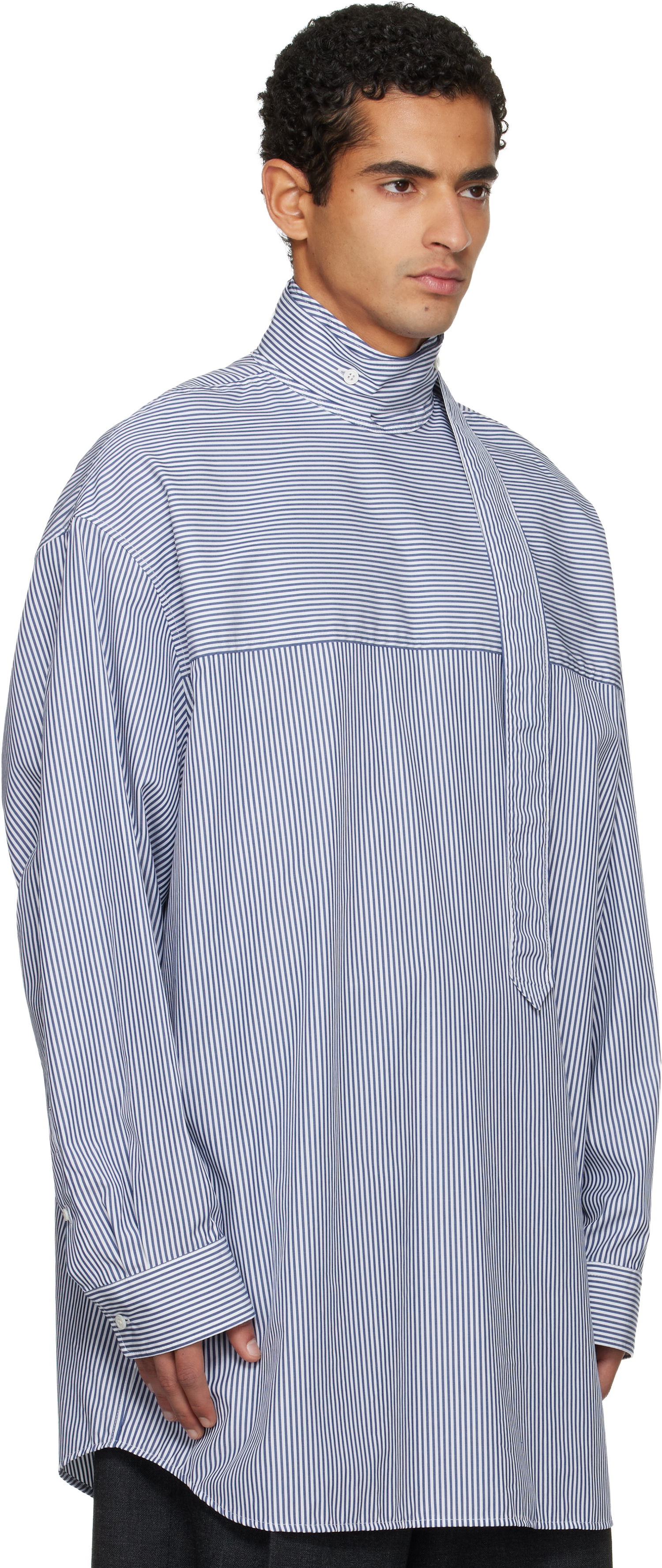 Риза Dries Van Noten Dries Van Noten Paneled High-Neck Shirt Многоцветен | 252-020787-2296, 1