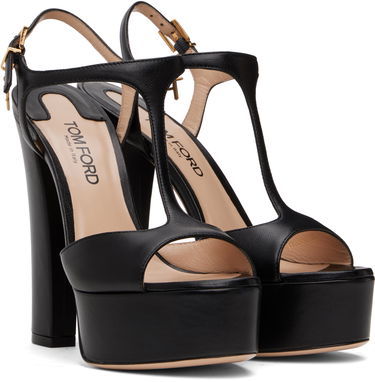 Аксесоари Tom Ford TOM FORD Nappa Leather Lux Heeled Sandals Черно | W3560-LSP002G, 3