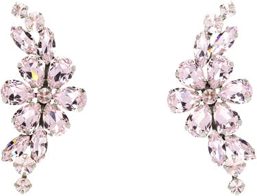 Обеци Simone Rocha Simone Rocha Floral Crystal Half Moon Earrings Розово | ERG503 0903, 0