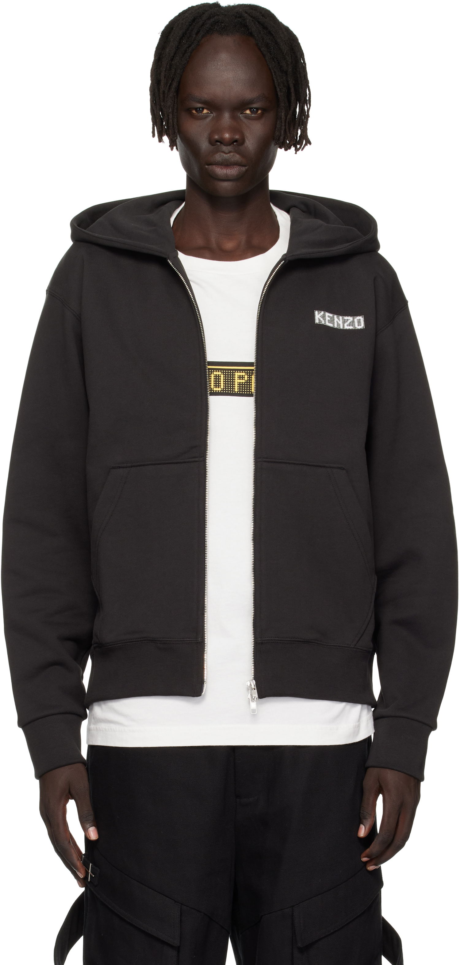 Суитчър KENZO Kenzo Paris 'KENZO City' Full-Zip Hoodie Черно | FF65HO2544MC, 0