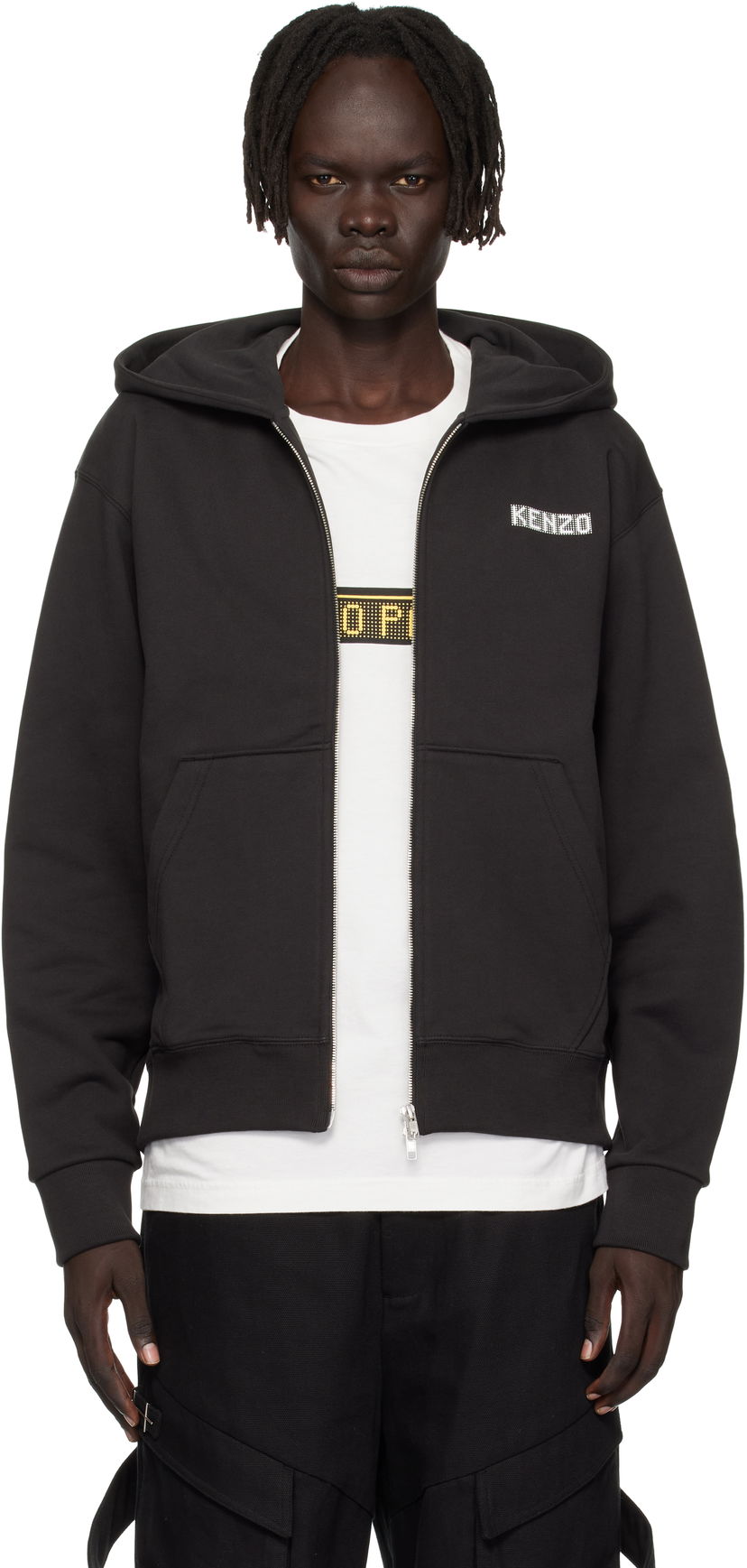 Суитчър KENZO Kenzo Paris 'KENZO City' Full-Zip Hoodie Черно | FF65HO2544MC