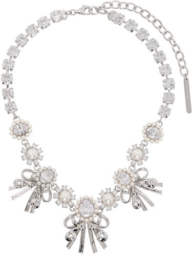 Колие SHUSHU/TONG SHUSHU/TONG Curly Hair Sunflower Diamond Chain Necklace Металик | 24724SLV00NN, 0