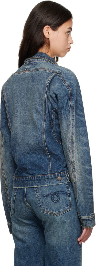 Яке R13 R13 Skinny Wrap Around Trucker Jacket Синьо | R13WD195-D246A, 2