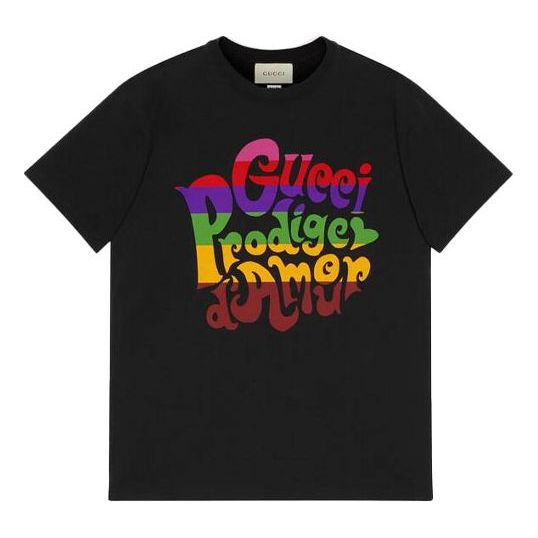 Тениска Gucci Print Round Neck T-Shirt Черно | 548334-XJDAM-1082