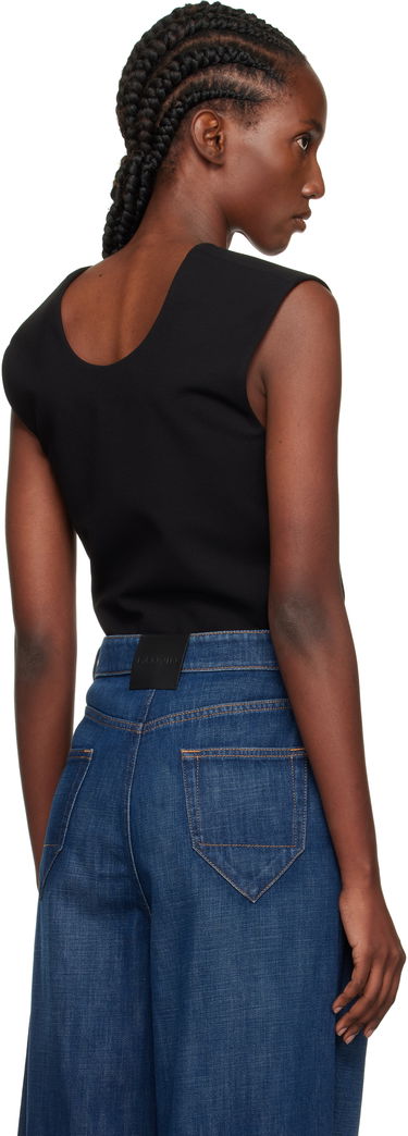 Потник LANVIN Lanvin Jersey Plunging Neckline Top Черно | RW-TO0006-6109-E25, 2