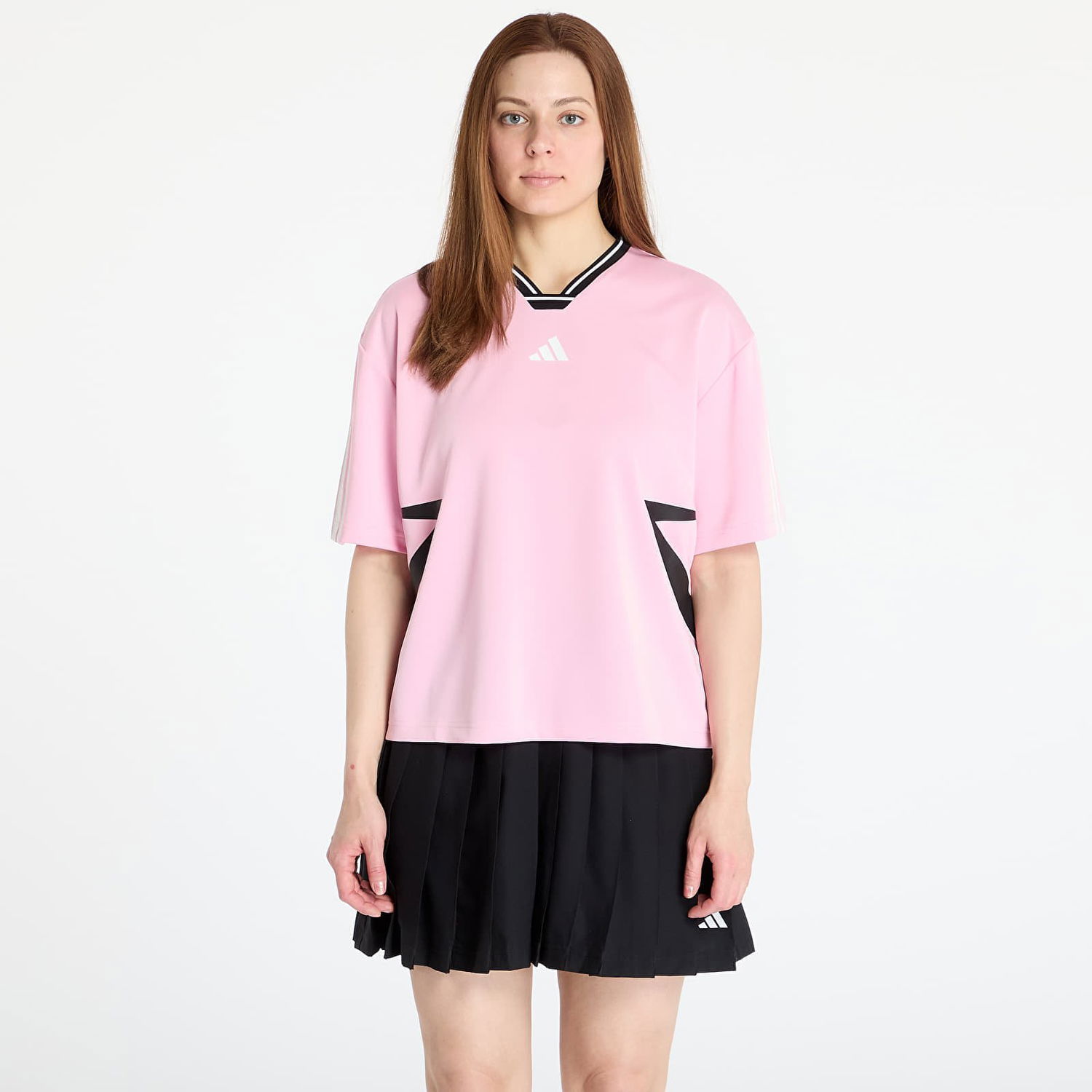 Фланелка adidas Originals Adidas Tiro Cut 3 Stripes Color Block Boyfriend T-Shirt Розово | JG4060, 0