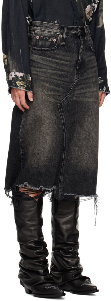 Пола R13 R13 Jesse Denim Midi Skirt Черно | R13WD100-D239D, 1