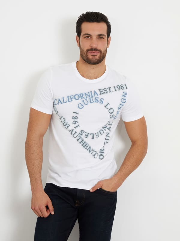 Тениска GUESS Front Print T-Shirt Бяло | M3BI13I3Z14, 0