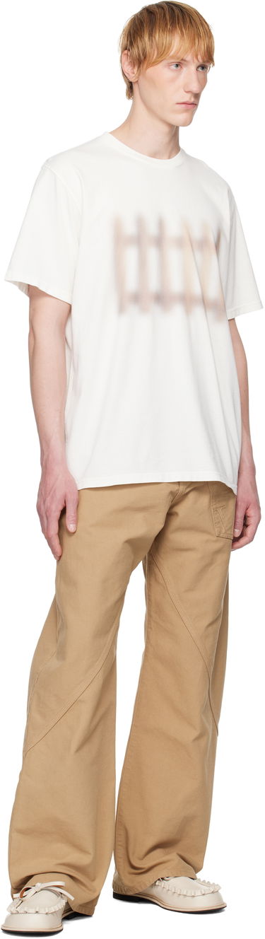Тениска JW Anderson JW Anderson Fence Print T-Shirt Бяло | JT0292-PG1800, 3