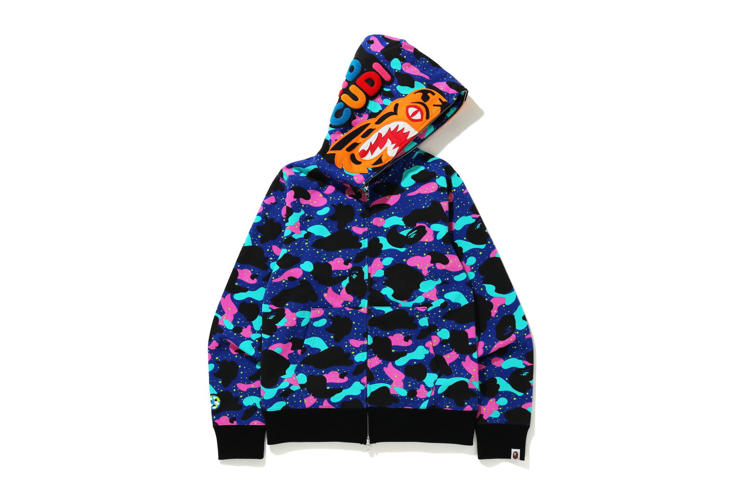 Суитчър BAPE x Kid Cudi Tiger Full Zip Hoodie Многоцветен | 001ZPG731903XNVY, 0