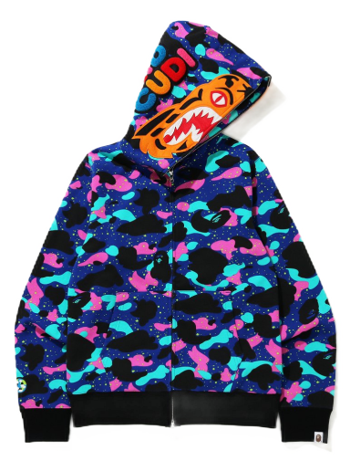 Суитчър BAPE x Kid Cudi Tiger Full Zip Hoodie Многоцветен | 001ZPG731903XNVY