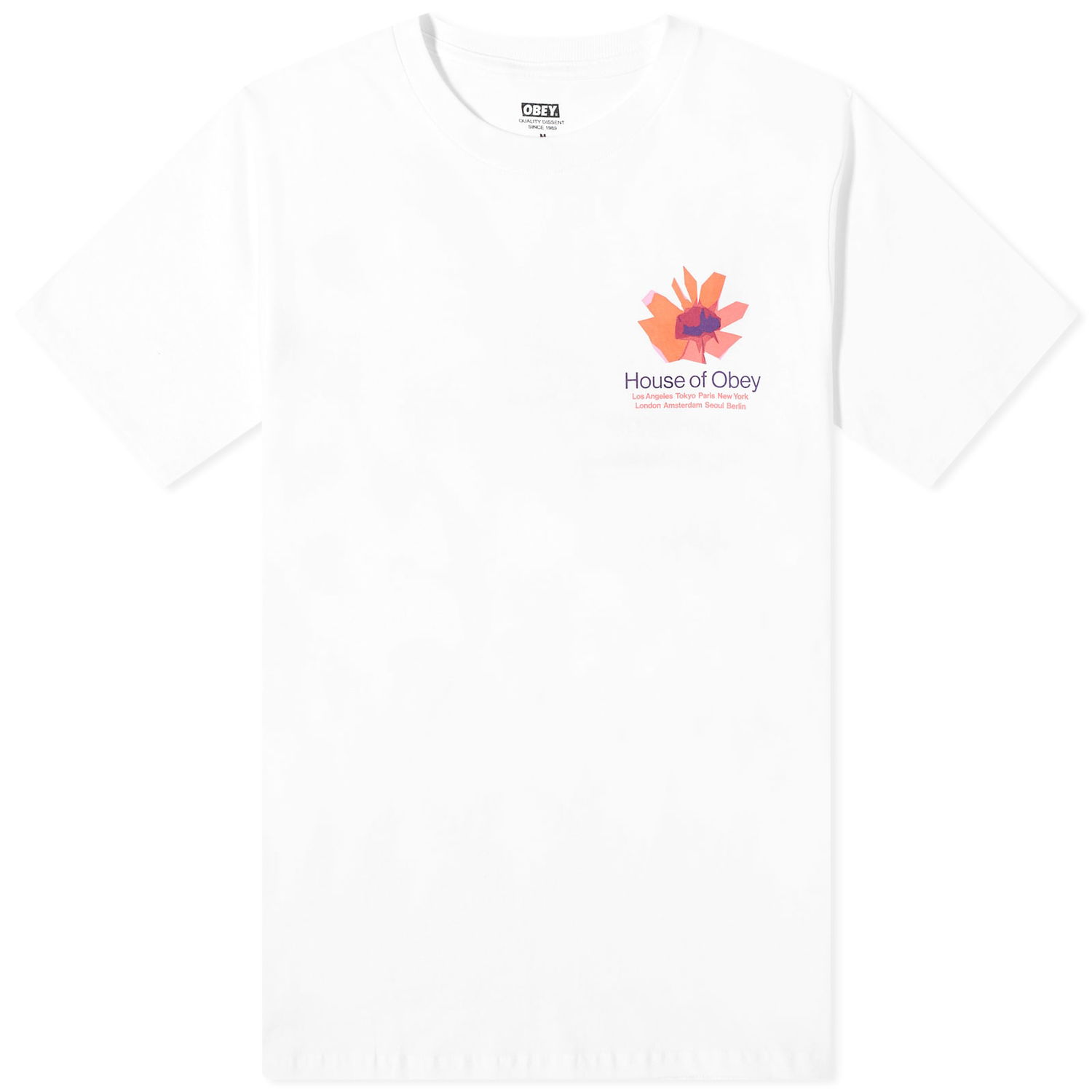 Тениска OBEY House of Floral Бяло | 165263709-WHT, 0