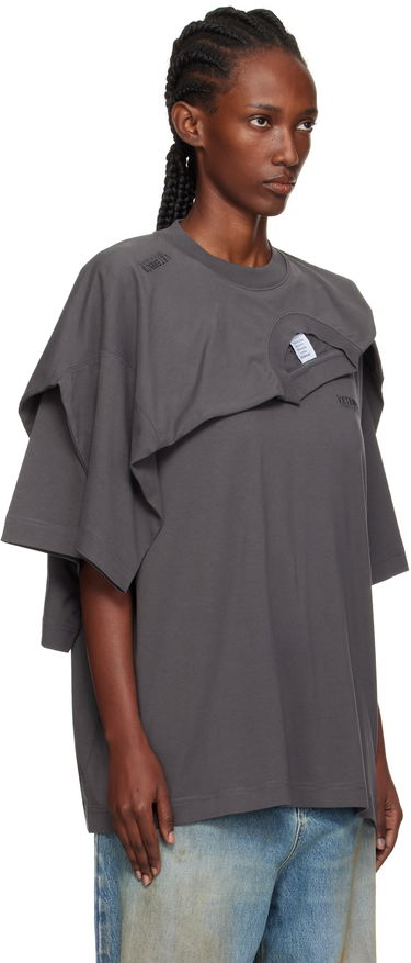 Тениска VETEMENTS VETEMENTS Double Layered T-Shirt Сиво | UH76TR400M, 1