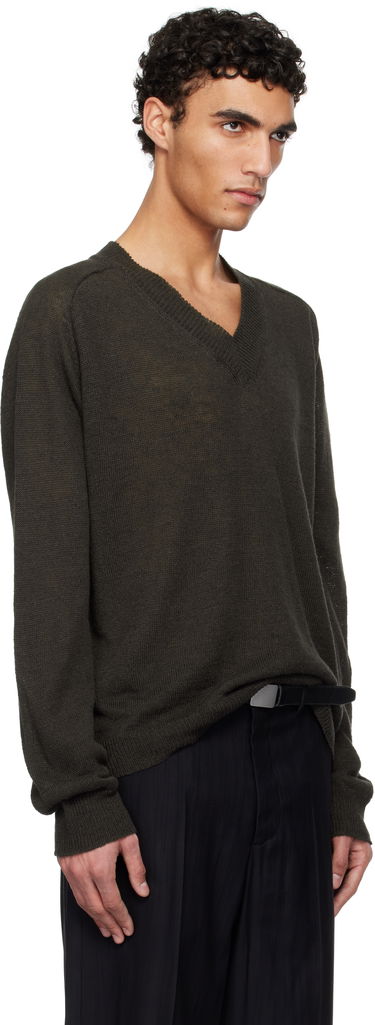 Пуловер OUR LEGACY OUR LEGACY Rue V-Neck Sweater Зелено | M2253RNG, 1