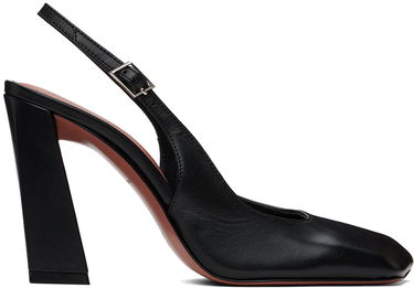 Кецове и обувки Amina Muaddi Amina Muaddi Sling Heels Черно | CHARLOTTE SLING BLOCK NAPPA, 0