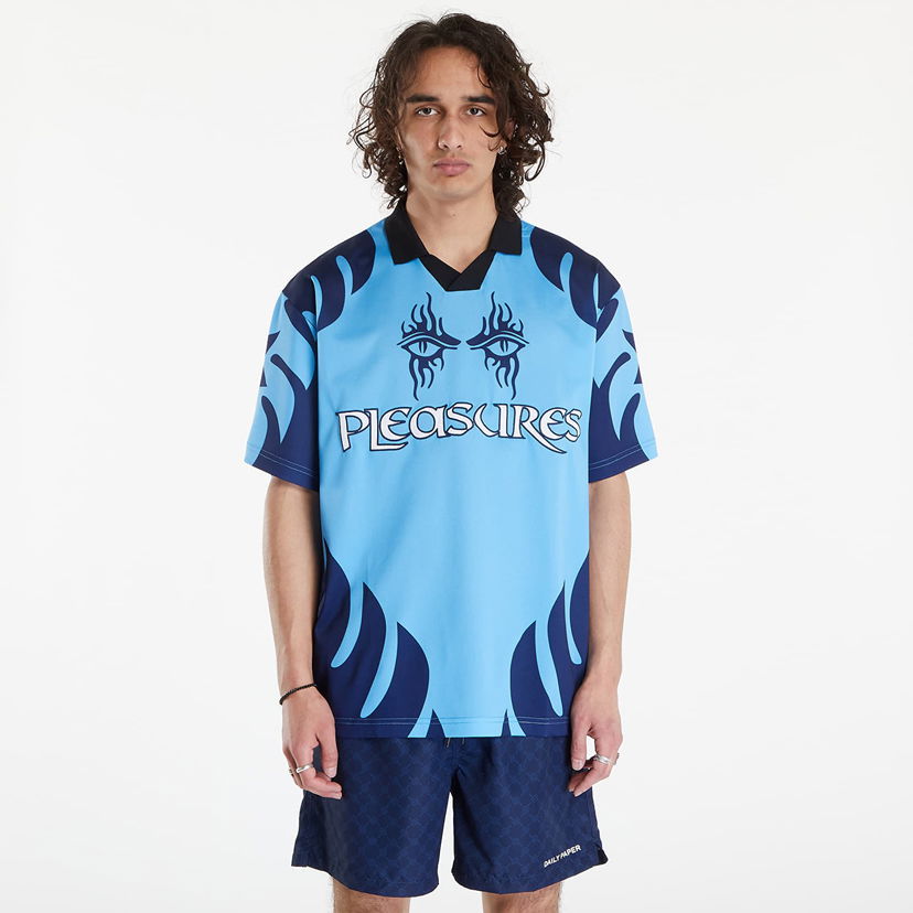 Фланелка Pleasures Afterlife Soccer Jersey Blue Синьо | P24SU013 BLUE