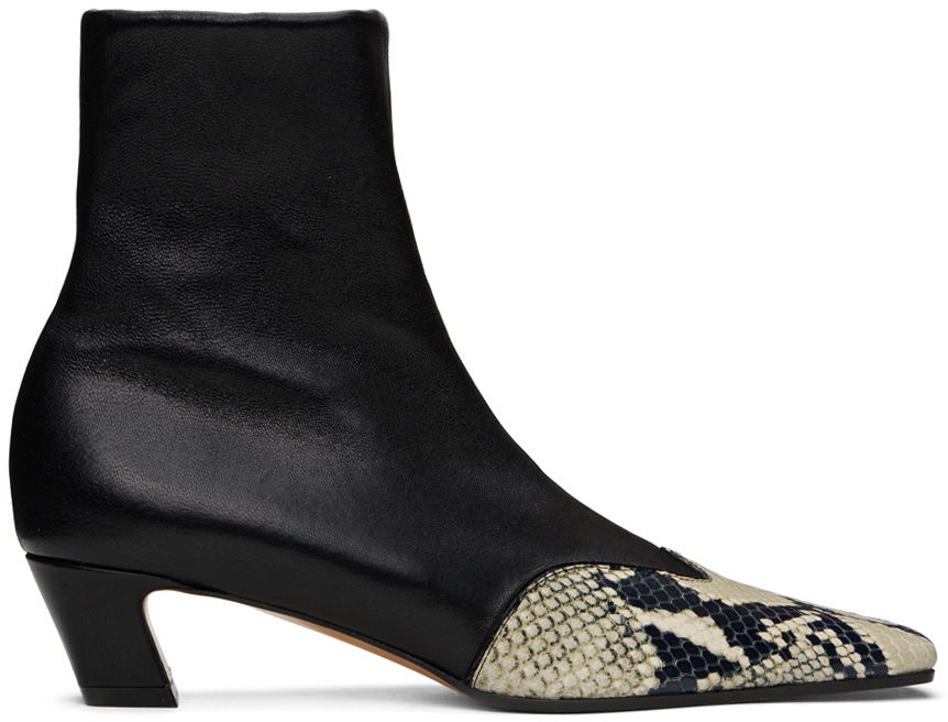 Кецове и обувки Khaite KHAITE 'The Nevada Stretch Low' Ankle Boots Черно | F1068-829, 0