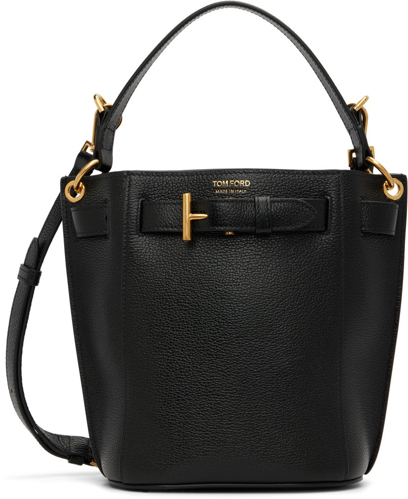 Дамска чанта Tom Ford Tom Ford Mini Audrey Grained Leather Bucket Bag Черно | S0481-LCL429X