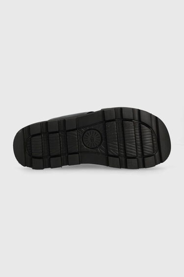 Кецове и обувки UGG ® Capitelle Crossband Slide for Women in Black, Size 6.5, Leather Черно | 1152672-BLK, 4