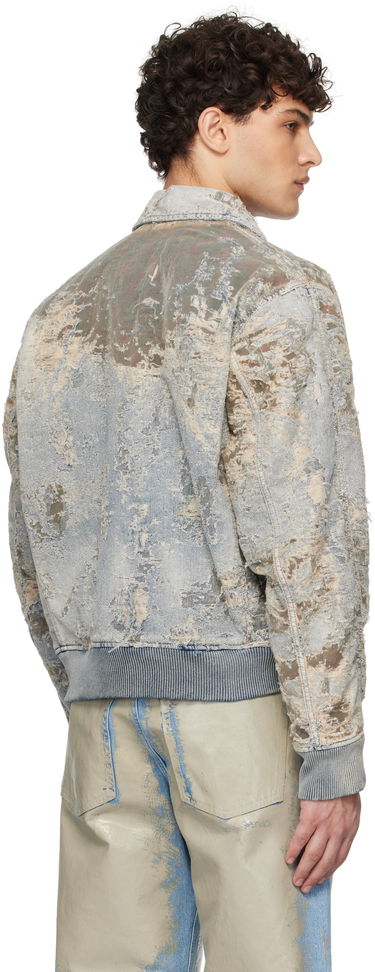 Яке бомбър Diesel Distressed Denim Jacket Синьо | A15821-09L09-01, 2