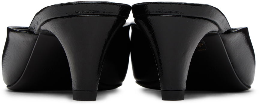 Кецове и обувки TOTEME Patent Leather Mule Heels Черно | 241-WAS975-LE0046, 1
