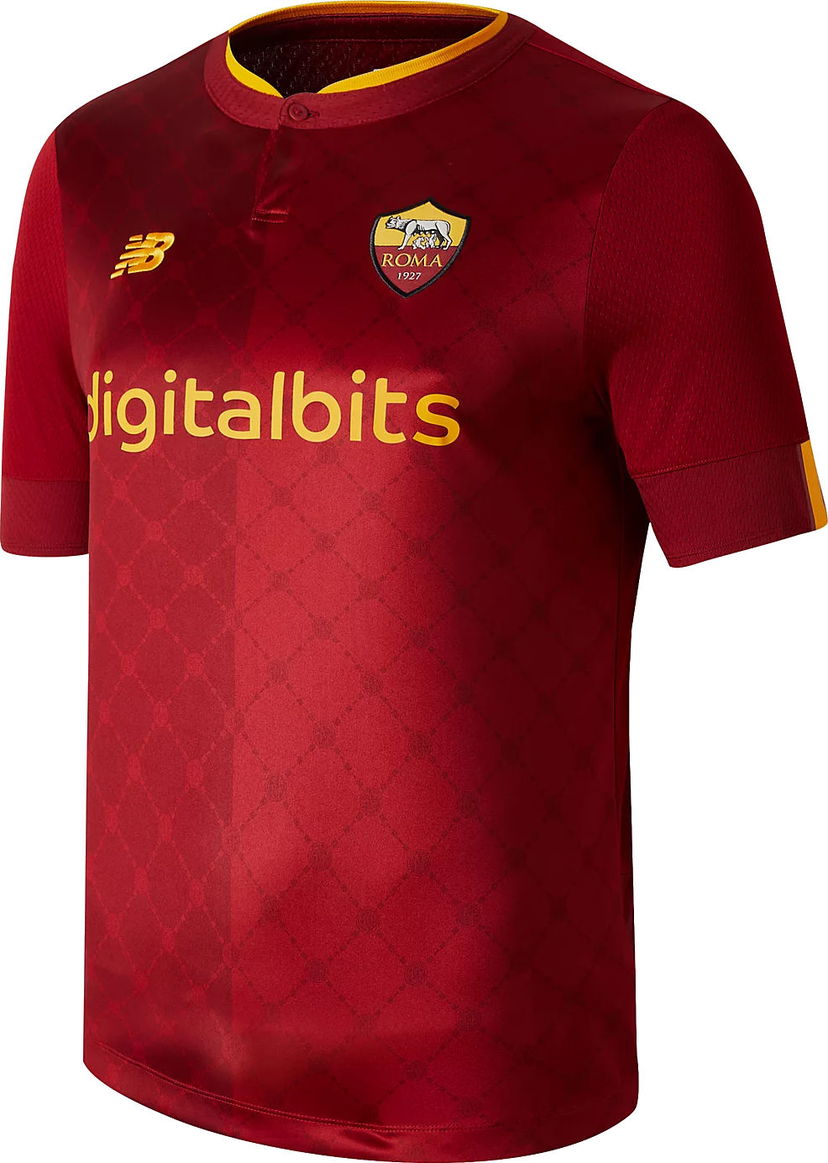 Риза New Balance AS Roma Home Jersey 2022/23 Червено | mt231244-hme