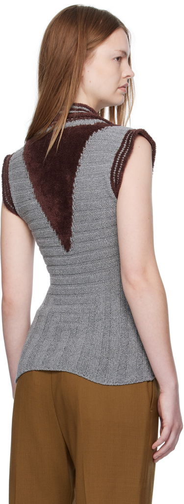 Поло тениска KIKO KOSTADINOV Kiko Kostadinov Quimby Sleeveless Polo Top Сиво | KKWAW25KN12-131, 2