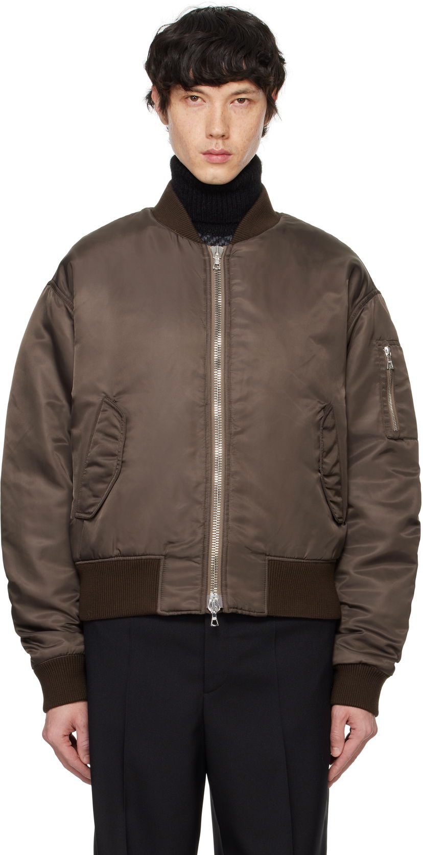 Яке бомбър Officine Générale Juno Bomber Jacket Кафяво | W24MOTW600