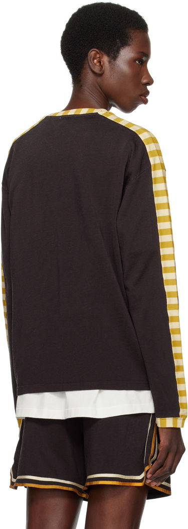 Пуловер Bode Bode Medalist Appliqué Long Sleeve T-Shirt Черно | MRS25CS035, 2