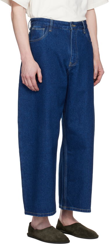 Дънки Studio Nicholson Studio Nicholson Paolo Wide Leg Jeans Черно | PAOLO SNM - 1023, 4