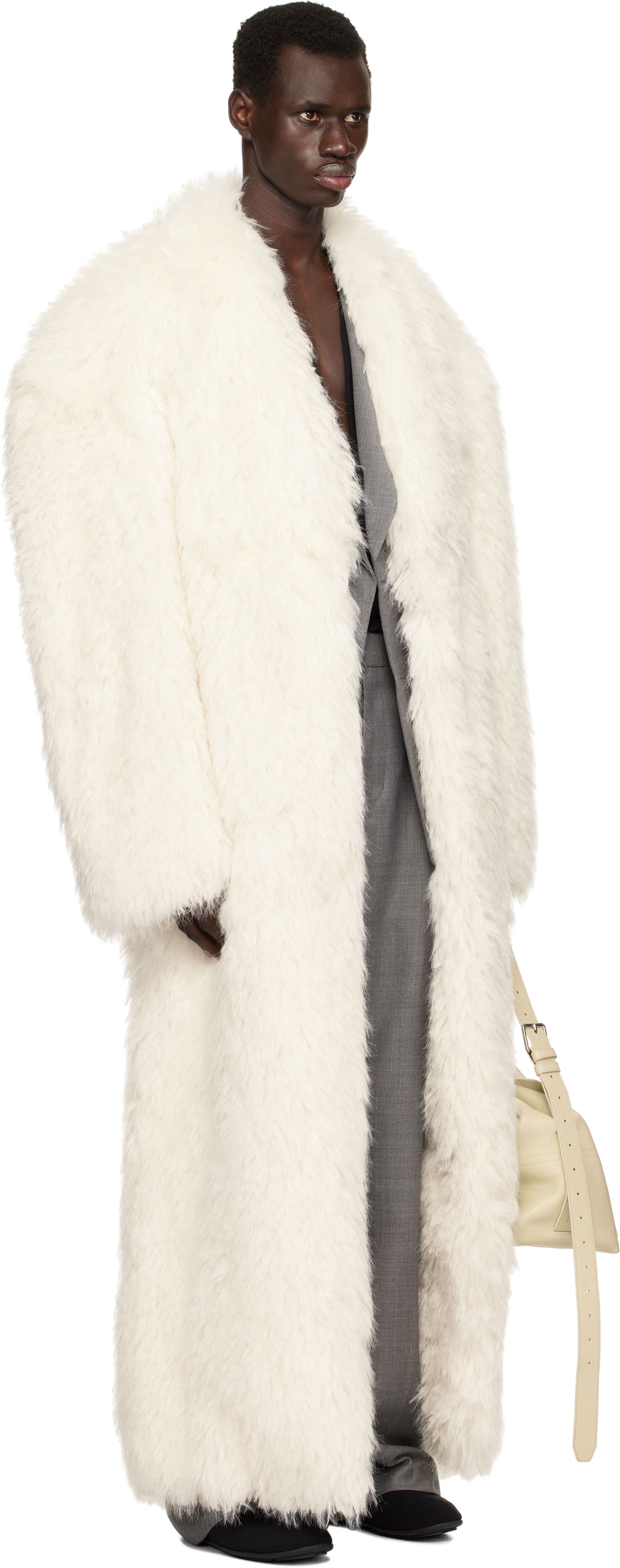Палта Entire Studios Entire Studios Chrysalis Faux-Fur Coat Бяло | ES2688FR, 1