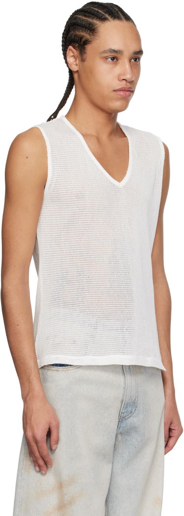 Потник Maison Margiela MM6 Maison Margiela V-Neck Tank Top Бяло | SH2NL0008 M20111, 1